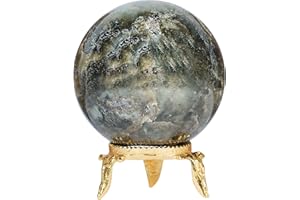 PYOR Labradorite Crystal, Round Crystal Ball, Spiritual Crystals, Crystal Balls, Crystals and Stones, Gemstone Collection, Decorative Balls, Energy Crystals, Meditation Altar