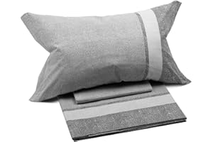 Caleffi - Completo Letto Matrimoniale con Lenzuola Matrimoniali Cotone 100% 240x280, Lenzuolo con Angoli Matrimoniale Coprimaterasso Sotto 180x200 per Materasso Alto 25cm, 2 Federe Cuscino Letto 50x80