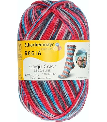 Schachenmayr Rega 4-Fädg Color 100g | Bunte Socken, Socken Strcken