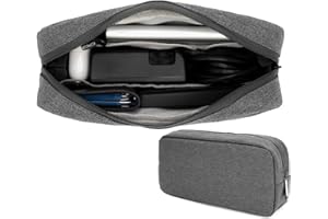 Ruyosn Kabel Organizer Tasche Wasserdicht Kabeltasche Klein Festplattentasche Elektronische Tasche Elektro Organizer Cable Bag Elektronik Zubehör Organisator Kabel Laptop Netzteil Grau S