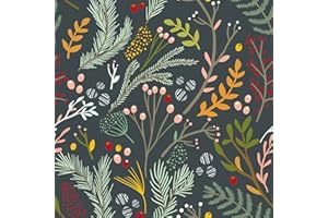 VaryPaper Carta Adesiva Foglie Tropicali Carta da Parati Floreale 44.5cmx200cm Carta Adesiva per Pareti Adesivi Decorativi per Mobili Pellicola Adesiva Nera Carta da Parati Camera Letto Soggiorno