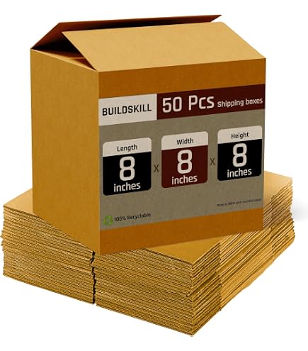 Tape Logic Flat Corrugated Boxes - 12x12x5 Inches, Kraft, Pack Of 25, For Shipping & Storage