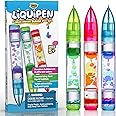 Yoya Liquipen - Liquid Motion Bubbler Pens Sensory Toy (3 Pack) - Writes Like a Regular Pen - Colorful Timer Pens Great for Stress and Anxiety Relief - Cool Fidget Toys for Kids and Adults