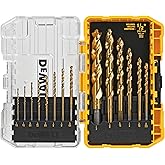 DEWALT DW1354 14 par&ccedil;alı titanyum matkap ucu seti, g&uuml;m&uuml;ş,