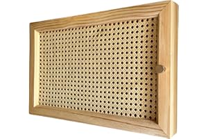 PAZO DOS PARDO Tapa Contador Luz Decorativa de madera y ratán Cuadro para Tapar Cuadro Eléctrico Caja contador Eléctrico Cubre Contadores de Luz tapa para Cuadro de Luces 41×25×4 cm