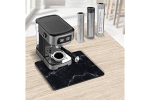 Tappetino Macchina Caffe - Tappetino Scolapiatti Assorbente Cucina by Creative Corner 30x40 Marmo Nero - Tappetino Assorbente Cucina - Tappeto Macchina Caffe