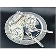 BENGALEN Baby Dinner Set Silver Plated for Rice Ceremony Annaprashan Sanskar Gift for Boys Girls Kids Birthday Return Festive Home Decorative Gifts Items