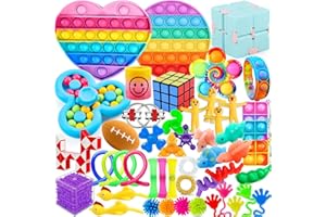EXMYGBOY 50PCS Fidget Toys Pack - Stocking Stuffers for Kids, Gifts for Kids, Party Favors - Adults Stress Relief Sensory Toy - ADHD,Autism Bulk for Classroom Treasure Box Prizes
