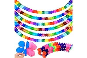 HAEPXYBY 5 Pezzi 9.84ft Ghirlande di Carta Multicolore, Quadrifoglio Festoni Colorato, Ghirlanda Decorazione Carta Farfalla per Festa Compleanno Laurea Matrimonio Carnevale Natale