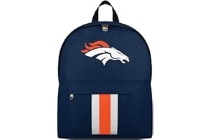 FOCO NFL Offiziell lizenzierter Team-Farbe, Primär-Logo, einfarbig, gestreift, Fußball-Schultasche, Reiserucksack