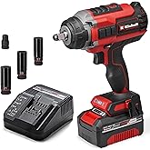 Einhell Professional ak&uuml;l&uuml; darbeli somun sıkma makinesi IMPAXXO 18/450 (1 &times; 4.0 Ah) Power X-Change (18 V, 450 Nm, k&ouml;m&uuml;rs&uuml;z, h
