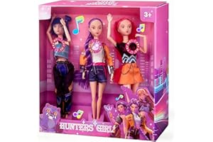 AIDODIA 𝐊-𝐏0𝐏 𝐃emon 𝐇unters Figurita de 3 Piezas,K Pop Demon Muñecas,Figura de Rumi/Mira/Zoey de 30 cm con Ropa y Accesorios,Brazos y Piernas Móviles, para Coleccionar y Regalar a Fans (Versión Musical)