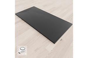 SANIVERRE BAYA Receveur de douche extra-plat aspect pierre ardoise Noir 70 x 140 cm + bonde