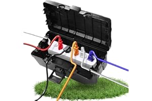FWIULL Wasserdichte Kabelbox,Garten kabelbox wasserdicht für den Außenbereich (Outdoor),IP54 Safe Box - Sicherheitsbox,Wetterfeste kabelbox Verlängerungskabel Abdeckungen Schützen Steckdose,Timer,Plug