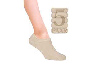 Fiera Besa Sneaker Socken Damen & Herren 35-38, 39-42, 43-46, Bambus Füßlinge, 5 Paar