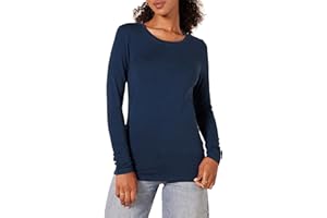 Amazon Essentials Koszulka Kobiety Classic-fit Long-sleeve Crewneck T-shirt (1 w zestawie)