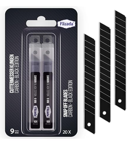 Craftelier - Lot de 10 Lames de Remplacement Compatible avec le Cutter Professionnel de 13,7 cm | Comprend un Étui de Protection pour le Stockage des Lames | Largeur de Lame 9