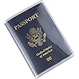 Oasisgalore 4 Pack Passport Cover Clear Plastic Passport Protector Case Passport Sleeve Clear Vinyl Transparent Passport Holder Travel Document Organizer Clear