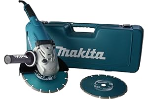 Makita Werkzeug GmbH GA9020RFK3 Winkelschleifer, Blau, Schwarz, Silber, 230 mm im Koffer + 2 Diamantscheiben