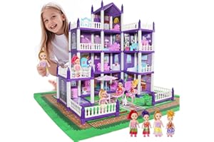 ANBY FAMILIES Casa delle Bambole per Bambina,Giocattoli Bambina 3 4 5 6 7 8 Annis,Case delle DIY Bambole di Finzione Giocattoli Perfetti Giocattoli per Bambina