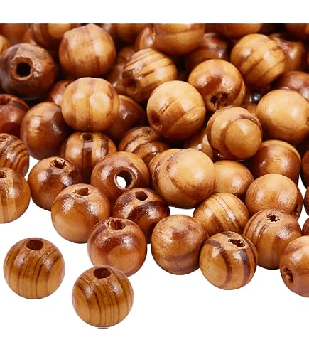 EXCEART Palline di Legno Non Finite 35Mm Perle di Legno Artigianali Fai da Te Perline Forniture Senza Foro per La Fabbricazione di Gioielli Fai da Te (Colore del Legno) 20 Pezzi