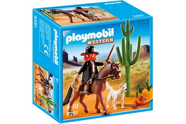 Playmobil - 5251 - Jeu de Construction - Shérif à Cheval avec Chien