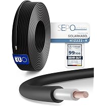 Solarkabel Photovoltaik 1x6 Mm² – Schwarz, 25 M Länge, Halogenfrei, UV-beständig – EN 50618 Konform Für Solaranlagen
