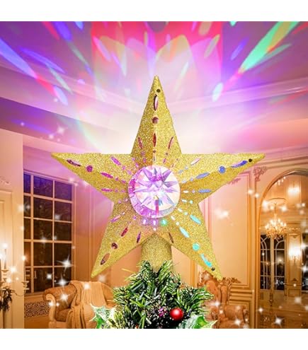 Kerstster Tree Topper - Kerstboom Topper Licht met 10 LED Warm Lichten - Rustieke Boerderij Metalen Kerstboom Ornament - Kerstboom Topper Gouden - Kerstboom Decoratie Geschenken Kerstster Tree Topper - Kerstboom Topper Licht met 10 LED Warm Lichten - Rustieke Boerderij Metalen Kerstboom Ornament - Kerstboom Topper Gouden - Kerstboom Decoratie Geschenken