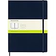 Moleskine Classic Notebook, Hard Cover, XL (7.5" x 9.5") Plain/Blank, Sapphire Blue, 192 Pages