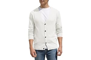 Hisir Strickjacke Herren Pullover V Ausschnitt Leichte Elegant Winterjacke Klassischer Strickjacken mit Knöpfe