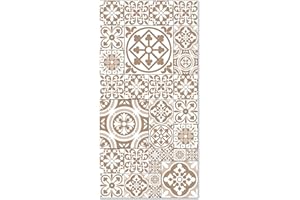 Panorama Dywan winylowy Hydrauliczny Talavera Brązowy 60x110 cm - Dywan Kuchenny Vinyl - Dywan do salonu Antypoślizgowa i ognioodporna - Duże dywany - Dywany PCV