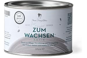 ‎MISSPOMPADOUR MissPompadour Wachs antik für Möbel 375ml - Holzwachs, Möbelwachs Innen - Holzpflege, Möbelpolitur aus Bienenwachs & Carnaubawachs - Versiegelung für Kreidefarbe für Möbel - Made in Germany