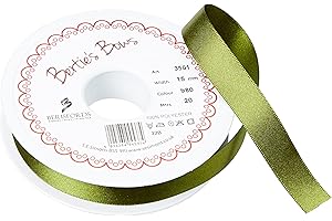 Berisfords Double FACE Poly Satin Ribbon, Cypress, 15 mm