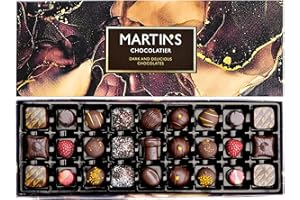 MARTIN’S CHOCOLATIER Martin's Chocolatier Dark & Delicious Signature Collection | 27 Luxury Chocolates Gift Box | Selection of Fine Chocolates Including Belgian and Dutch Chocolates.