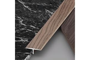 Raouoae T-shape transition profile, floor divider strip, door threshold for seamless floor transitions, 3 pieces, 90 cm, laminate transition profile, suitable for all floor types (coffee wood, width: