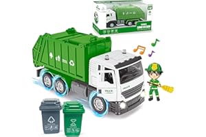 OTTO CAR Otto Dustbin Lorry, Pull-Back Metal Strong Vehicle, Doors And Flap Open & Close, Lights & Music, Interactive Kids Toy - For Boys & Girls Age 3 And Up