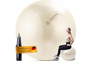 ‎KIANA SPORTS KIANA SPORTS® Gymnastikball & Sitzball - 4 Größen - Deutsche Entwicklung - Rutschfester Yoga Ball mit Noppen - Extra Dick & Belastbar - inkl. Pumpe & Übungsplan – Ideal für Fitness & Büro