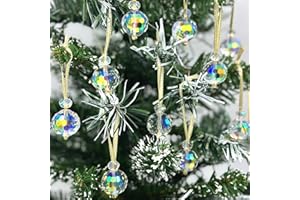 VEEKAY Sonnenfänger Kristall Fenster,12 Stück Kristalle zum aufhängen,Fensterdeko Hängend,Regenbogen Sonnenfänger Kristal,Regenbogen Kristalle Anhänger,Kristall Glas Prisma,Bunte Kristall Regenbogen