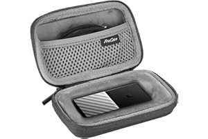 Procase Estuche de Viaje para SSD WD My Passport 1TB 2TB 256GB 512GB USB 3.1, Funda Rígida Antigolpes para Disco Duro Externo Unidad Estado Sólido Portátil -Negro