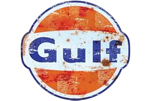 Graphic Express Gulf Oil Sticker 05 à 120 cm Effet Usé Racing Le Mans Herbie 53 Cox Scratched v2 (30cm)