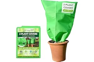 Green Thumbz Plant Fleece Frost Protection Jackets 60cm x 80cm - 2 Pack Plant Protection Covers - Plant Winter Protection Covers- Frost Covers for Outdoor Plants and Fruit Tree