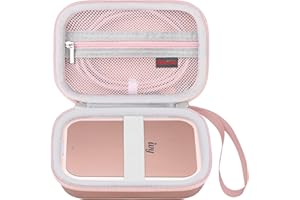 Elonbo Maleta de Mini Impresora fotográfica Ivy Mini/Ivy 2, Impresora de Cámara instantánea Bluetooth portátil Ivy cliq + cliq 2 cliq + 2, Oro Rosa