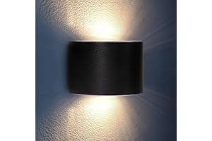 Proxinova Solar Wall Light, Solar Lights Outdoor Garden Wall, Waterproof Steel Solar Fence Light, Wireless Solar Wall Lights Outdoor Garden, Easy Fit, Patio, Terrace - Double Pack, Cylindrical XL