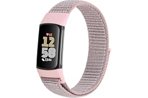 SOiiKE Bracelet de Montre Compatible avec Fitbit Charge 6/Fitbit Charge 5, Bracelet en Nylon de Sport Remplacement Ajustables et Respirants pour Femmes et Hommes