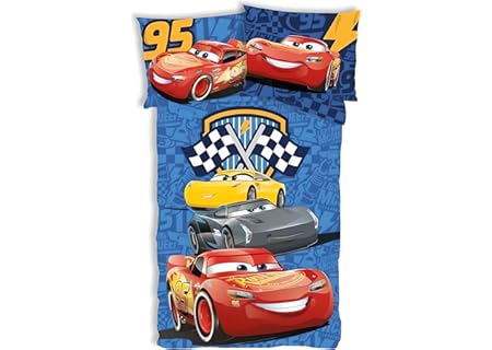 Disney Bilar 'Följ stjärnorna' Barnsängset | Påslakan 140x200 cm med örngott 50x70 cm, 100% bomull | - Amazon Deal & Rabatt