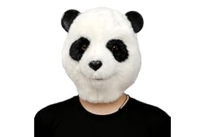 CreepyParty Fiesta de Disfraces de Halloween Máscara de Cabeza de Látex Animal Panda de Peluche