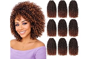 Marley Bob Kinky Curly Hair Crochet Braid - Hårförlängning för virkade flätor, naturlig look - Kanekalon 270 gr 180 slindor f