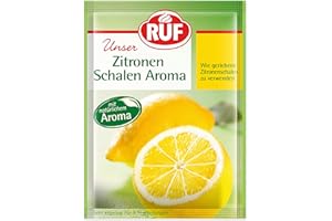 ‎RUF RUF Zitronen-Schalen-Aroma, reines natürliches Zitronenaroma, Backaroma zum Verfeinern von Tortencreme, Desserts, Milchshakes, glutenfrei und vegan