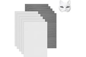 EUPHHONYCS 10 Sheets Fursuit Eye Plastic Mesh White Black 0.5mm PVC Plastic Eye Mesh Sheet Waterproof Printable Therian Eyes Meshes for Furry Cosplay Props Fursuits Handicrafts Making, 11.8in x 7.87in