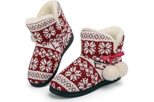 GURGER Kinder Hohe Hausschuhe Mädchen Jungen Plüsch Gefüttert Winter Hüttenschuhe